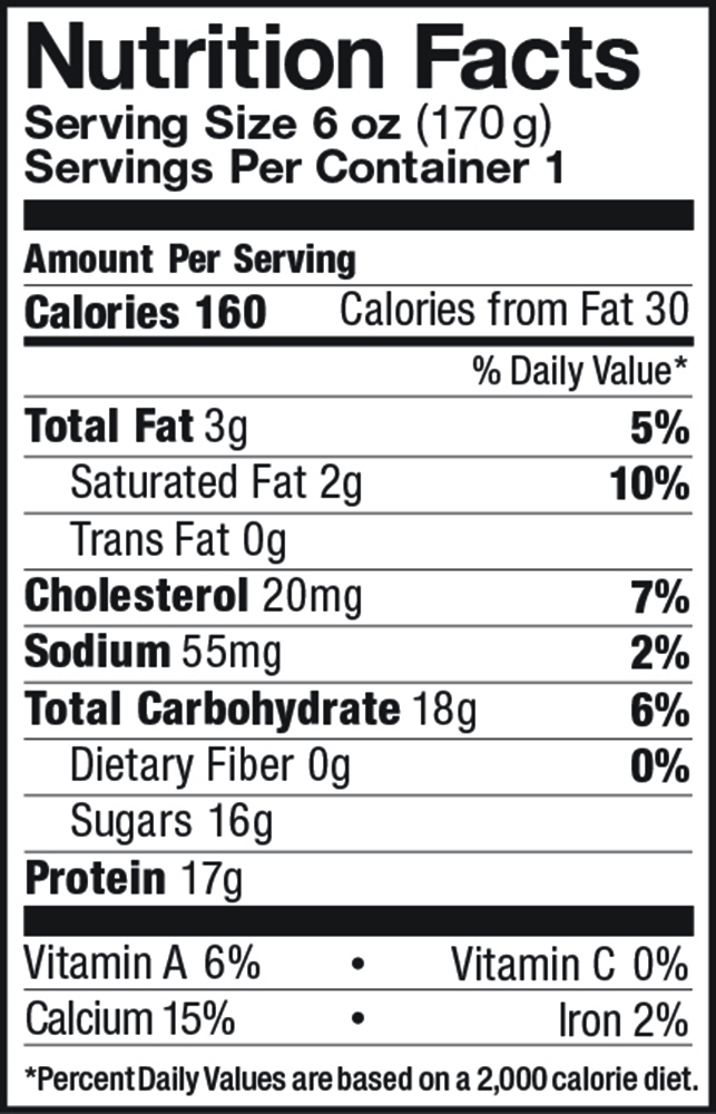 Five Acre Farms Greek Honey Nutrition