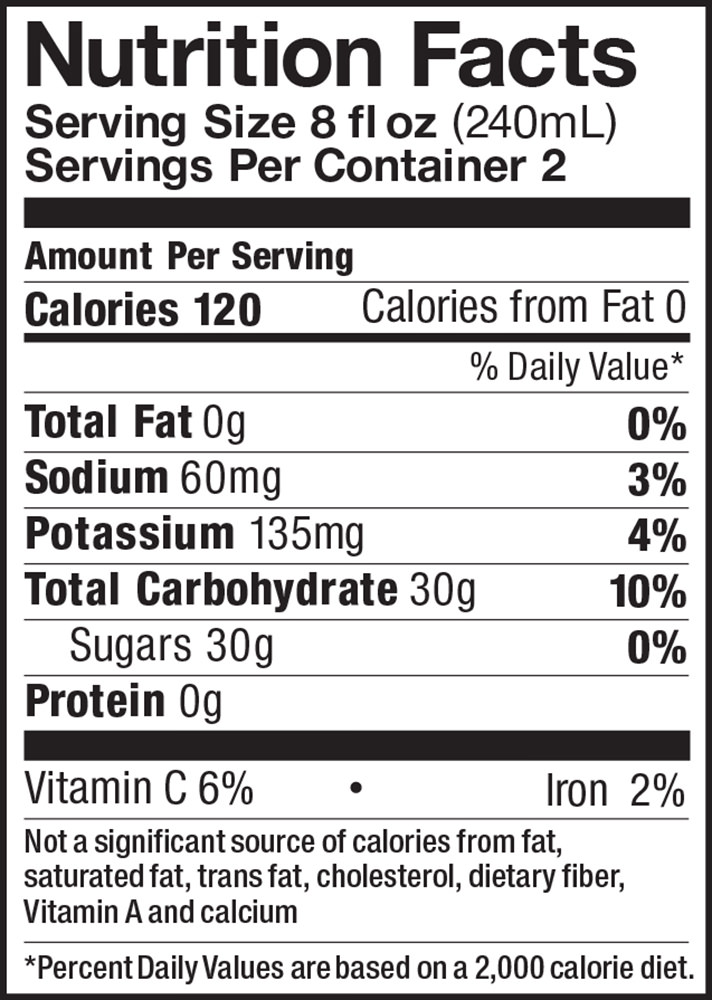 Apple Cider Pint Nutrition Facts