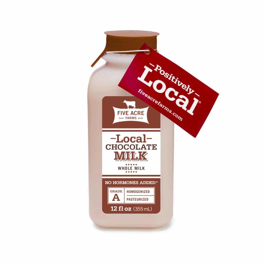 Chocolate Milk Bottle Five Acre Farms 12 oz